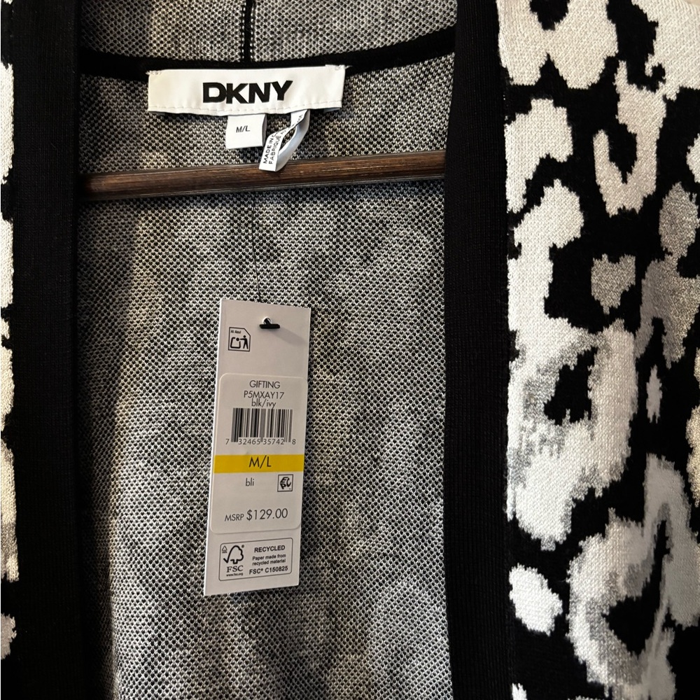 DKNY Leopard Patterned Cardigan - image 6